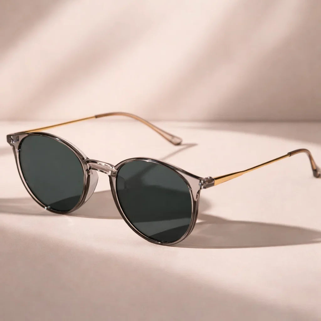 Classic Round Sunglasses - Elegant UV Protection Eyewear