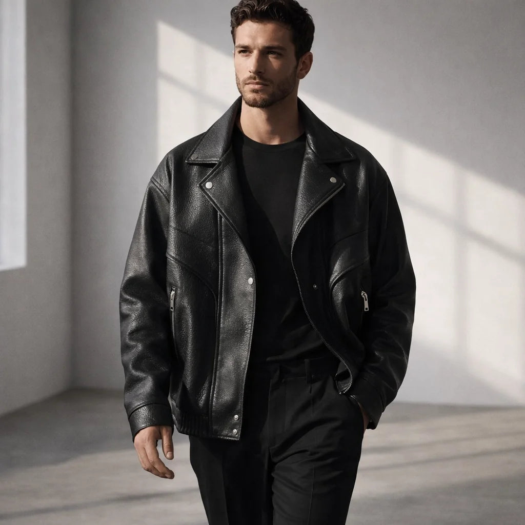 Statesman Men's Premium Leather Jacket - Classic Fit