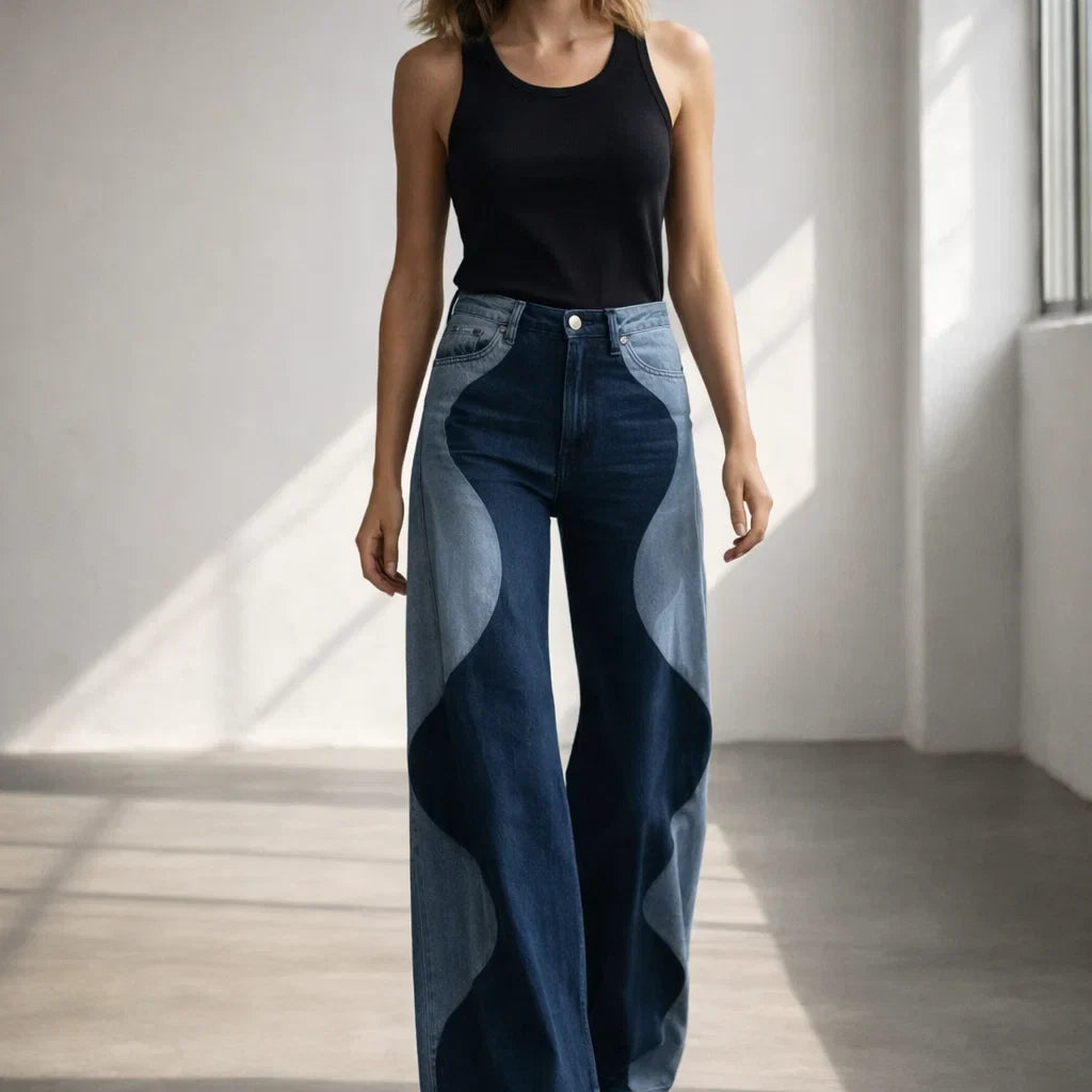 Solante Women's Boho Vintage Wide Leg Pants