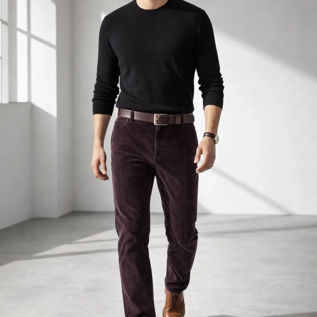 Classic Men's Corduroy Trousers - Comfortable Casual Pants