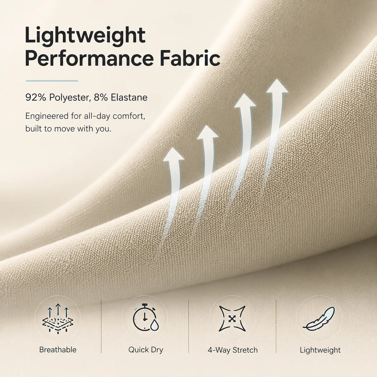 Fairway Flex Men's Performance Golf Shorts - Lightweight & Breathable