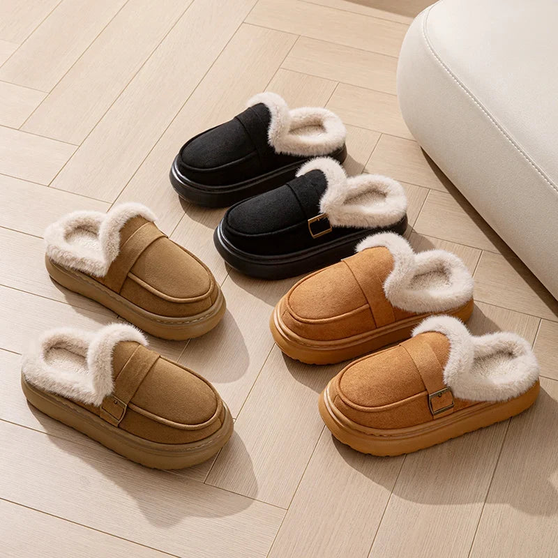 CozyBuckle Women's Comfortable Slip-On Mules