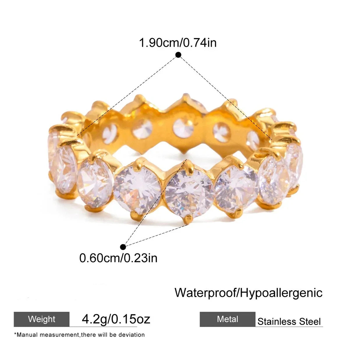 Chroma Eternity Ring - Handcrafted Sterling Silver Band