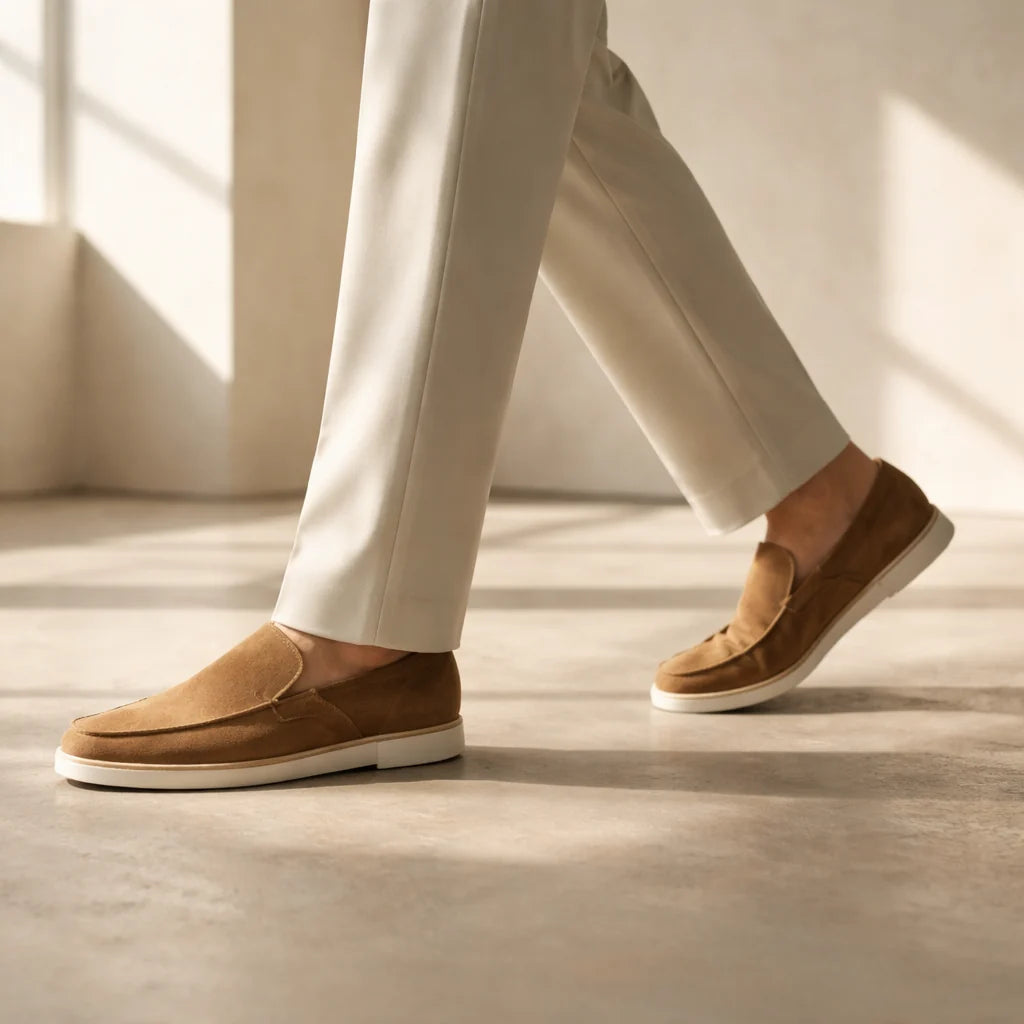 The Belmont Men's Leather Loafer - Classic Slip-On Shoe