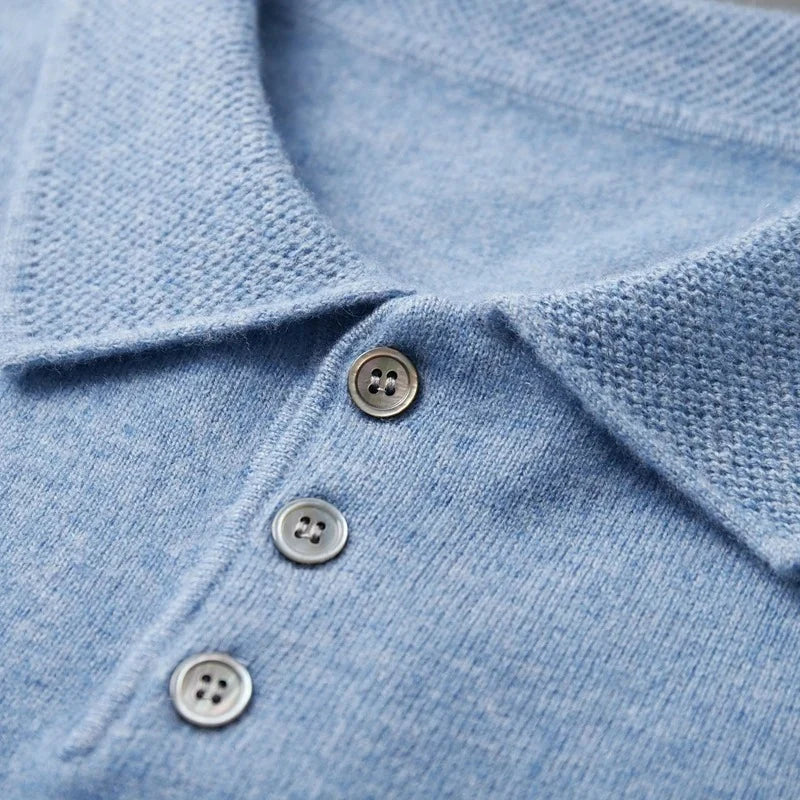 Heritage Cashmere Polo Shirt - Premium Men's Knitwear