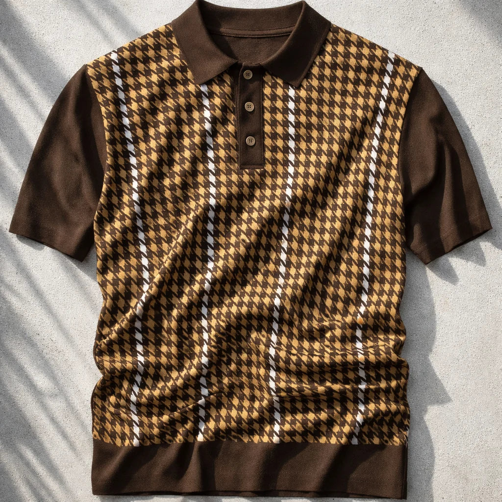 Pinnacle Men's Knit Polo Shirt - Breathable Cotton Blend