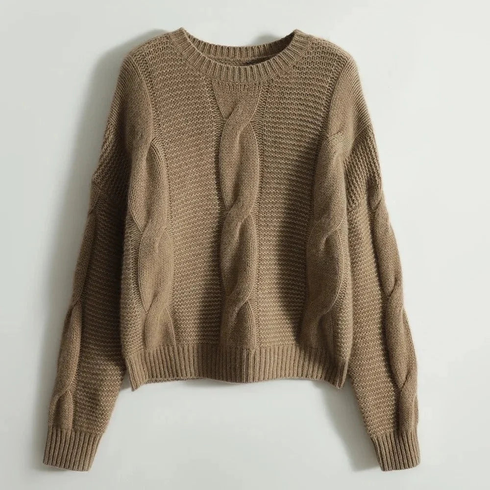 Amara Women's Classic Cotton Crewneck Sweater