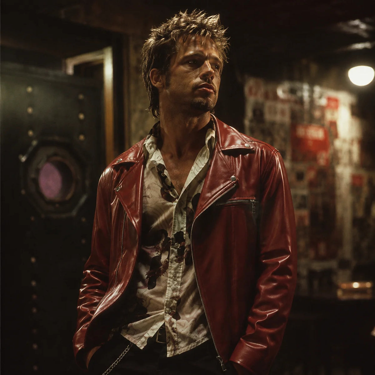 Durden Men's Leather Jacket - Classic Biker Style