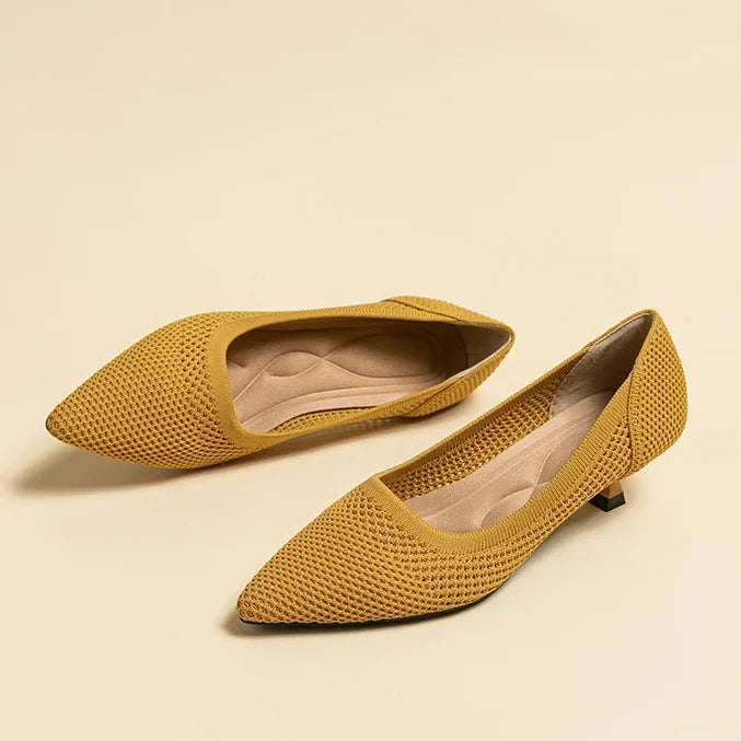 Aurielle Women's Kitten Heel Pumps - Comfortable Pointed Toe Shoes
