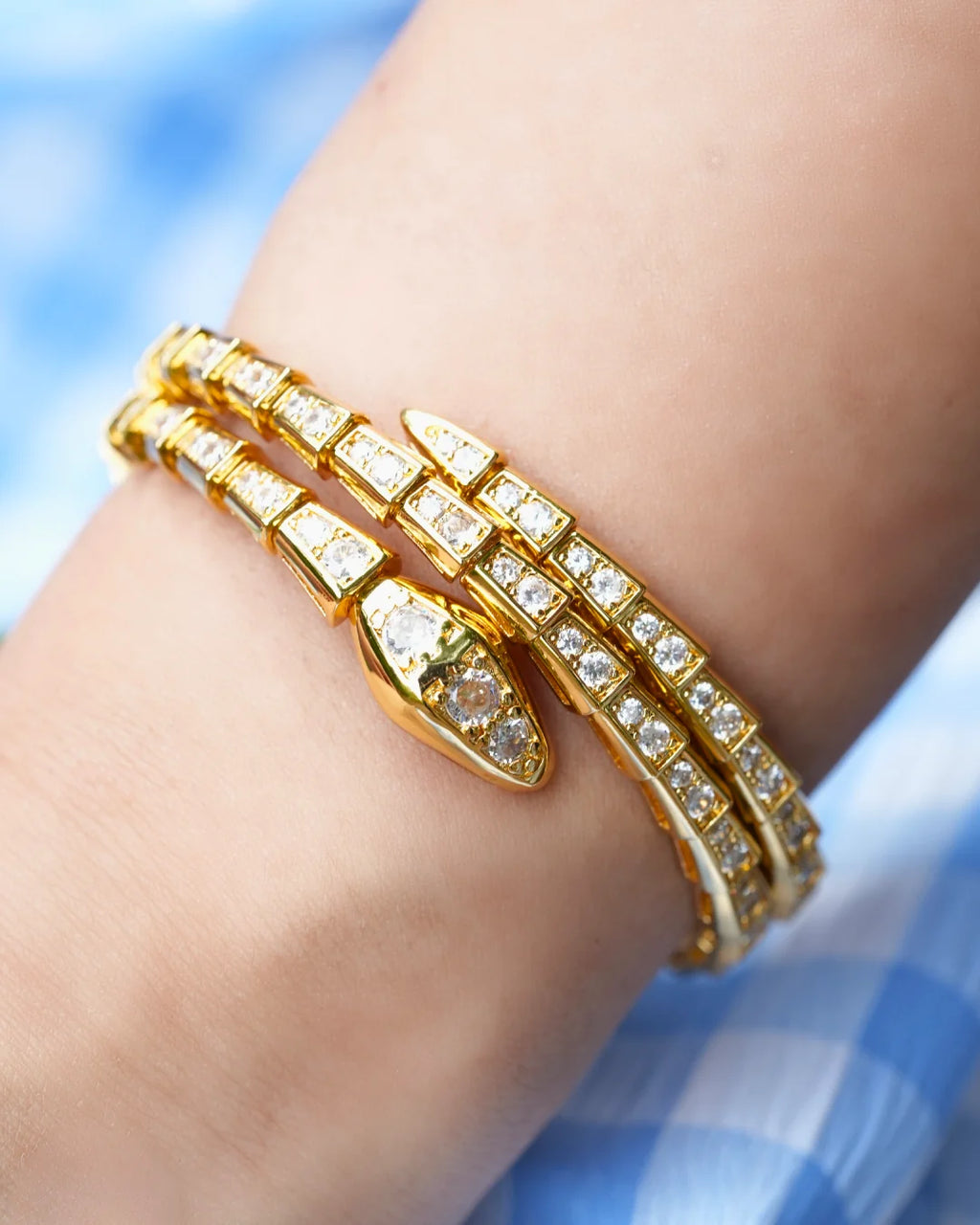 Aurelia Serpenti Snake Design Bracelet - Elegant Gold Jewelry