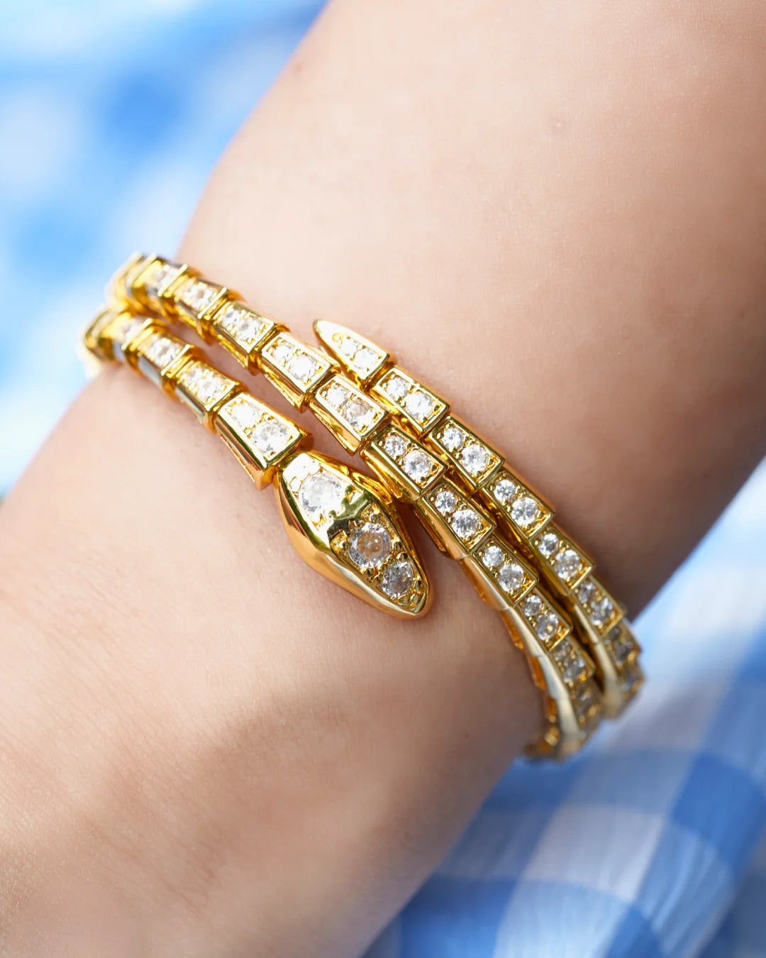Aurelia Serpenti Snake Design Bracelet - Elegant Gold Jewelry