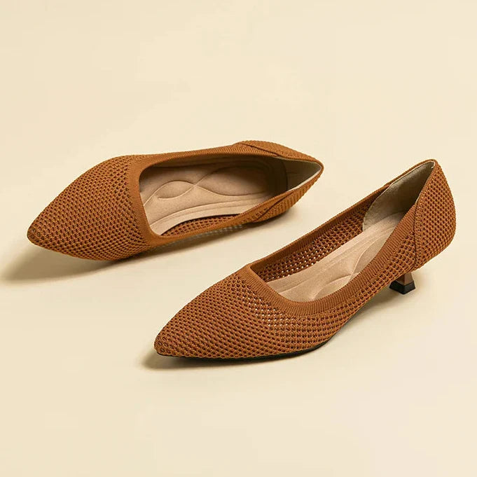 Aurielle Women's Kitten Heel Pumps - Comfortable Pointed Toe Shoes