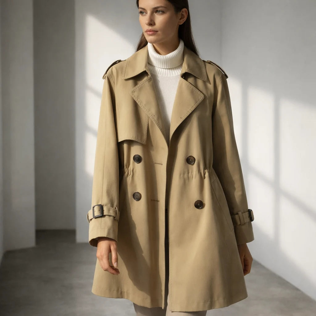 Arden Women's Classic Trench Coat - Water-Resistant Outerwear