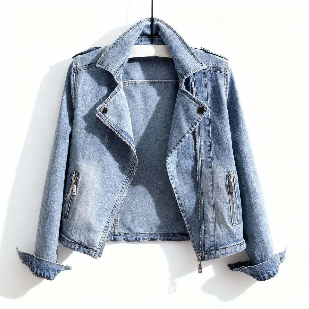 Lena Women's Classic Denim Jacket - Durable Cotton Jean Jacket